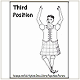 3rd Highland Dance Position Coloring Page