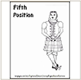 5th Highland Dance Position Coloring Page