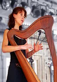 Scottish solo harpist and singer Katie Targett-Adams