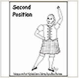 2nd Highland Dance Position Coloring Page